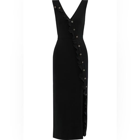 SALONI Marley Ruffle Button Embellished Midi Dress - Picture 9 of 11